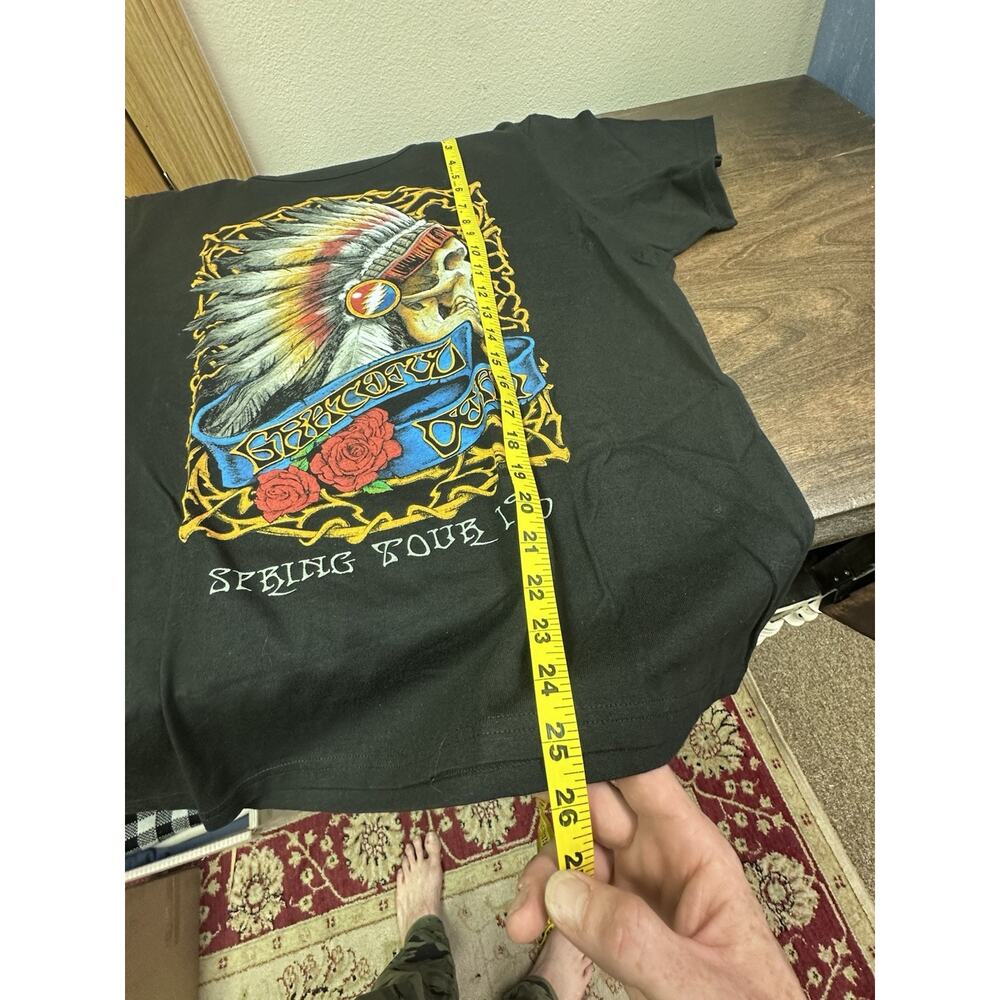 VTG Y2K 2000 Grateful Dead Spring Tour 1990 Liquid Blue T Shirt Womens 2xl Black - Picture 9 of 9